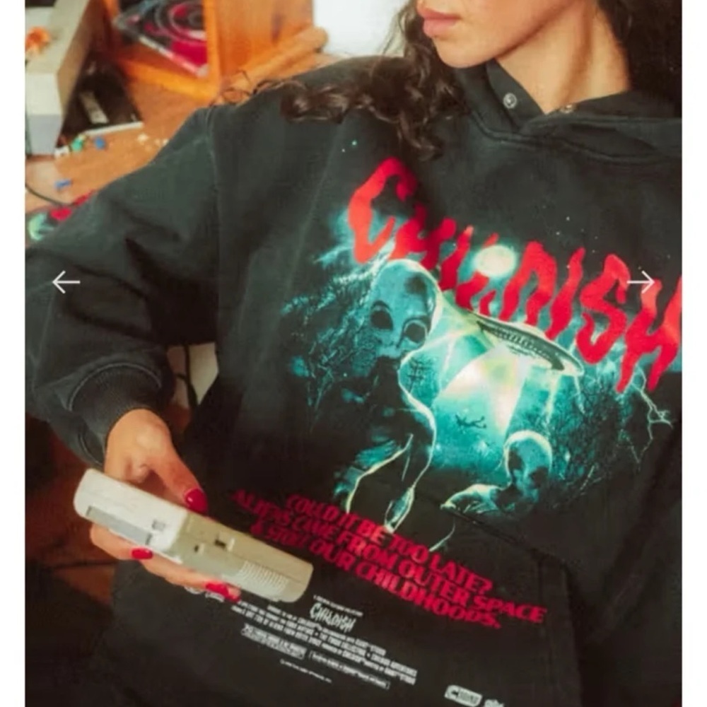 Childish Halloween Limited Edition Alien Abduction Hoodie size Large - Picture 7 of 12